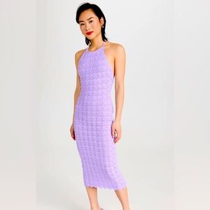 Alice and Olivia summer crochet halter neck dress XL